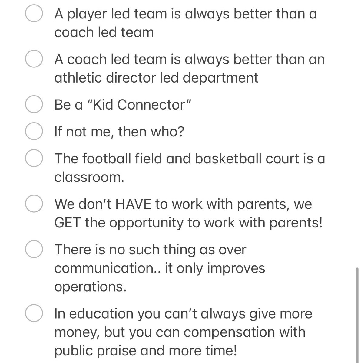 CoachSgromolo's tweet photo. After after attending the 53rd @NIAAA9100 NADC, here were some of my main takeaways from #ADConf22 from some of the best athletic administrators in the nation.. Lead on folks! https://t.co/Um9tBo2j1Z