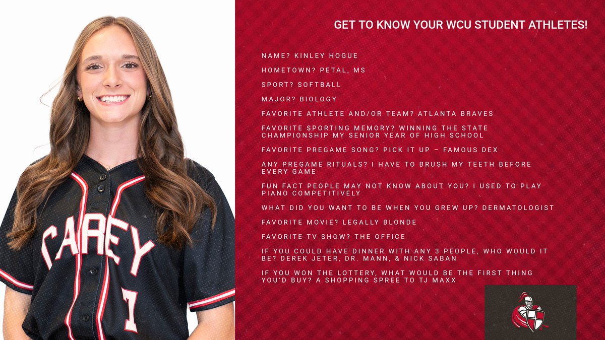 CareyAthletics's tweet photo. Get to know your WCU Student Athletes! https://t.co/hjxtsfmJJJ