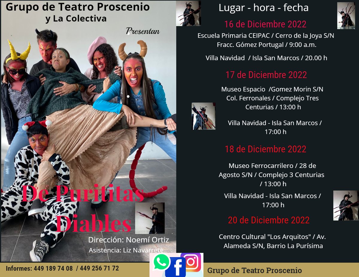 Pastorela de Proscenio y la Colectiva el sábado 17 de  diciembre a las 13:00 horas en Museo Espacio. Entrada Gratuita, te esperamos🎄🎄🎄🎄!!!