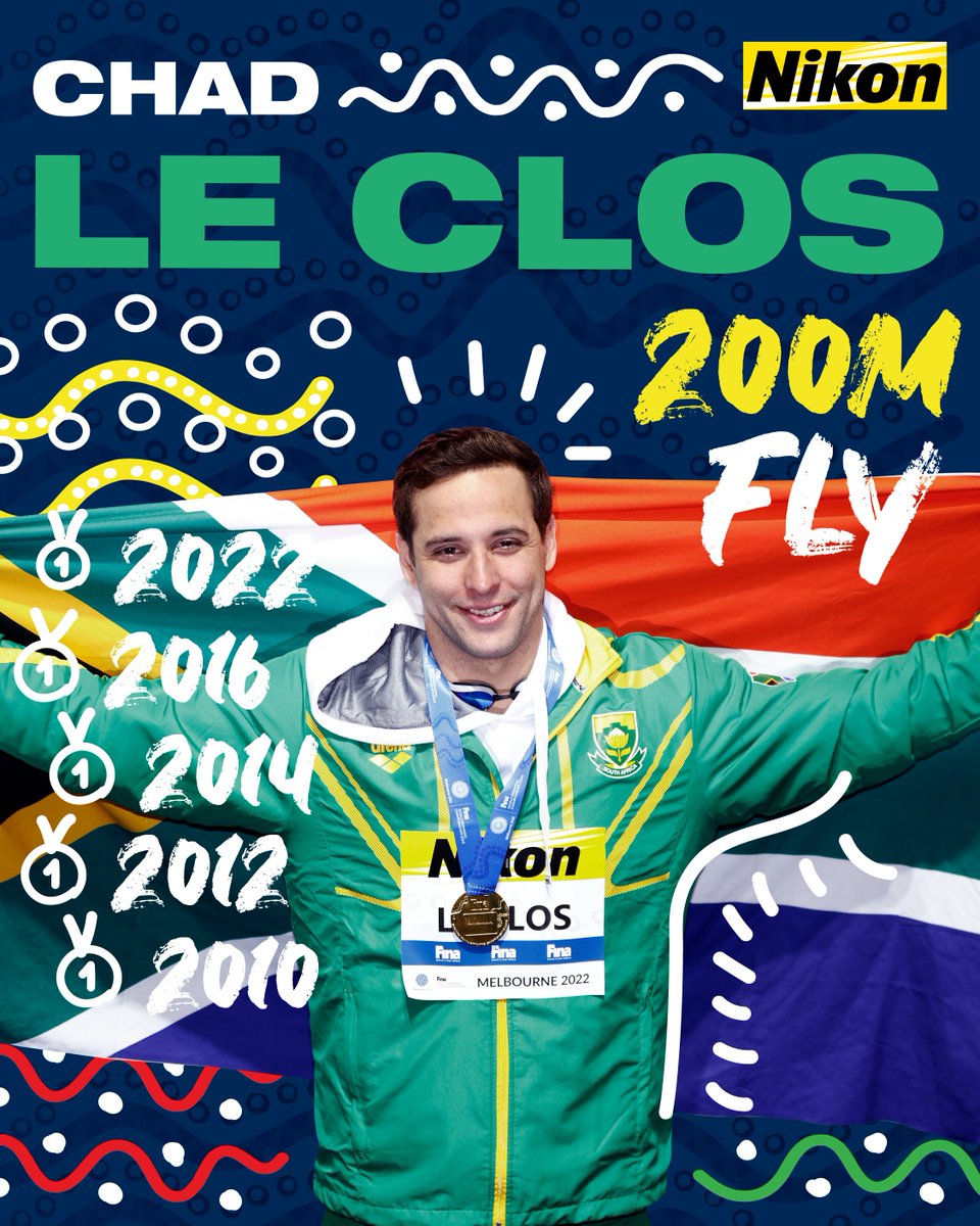 South Africa’s superstar Chad Le Clos 🇿🇦 returned to the top of the podium 🥇 in the Men's 200m Butterfly #FINAMelbourne22 #Nikon