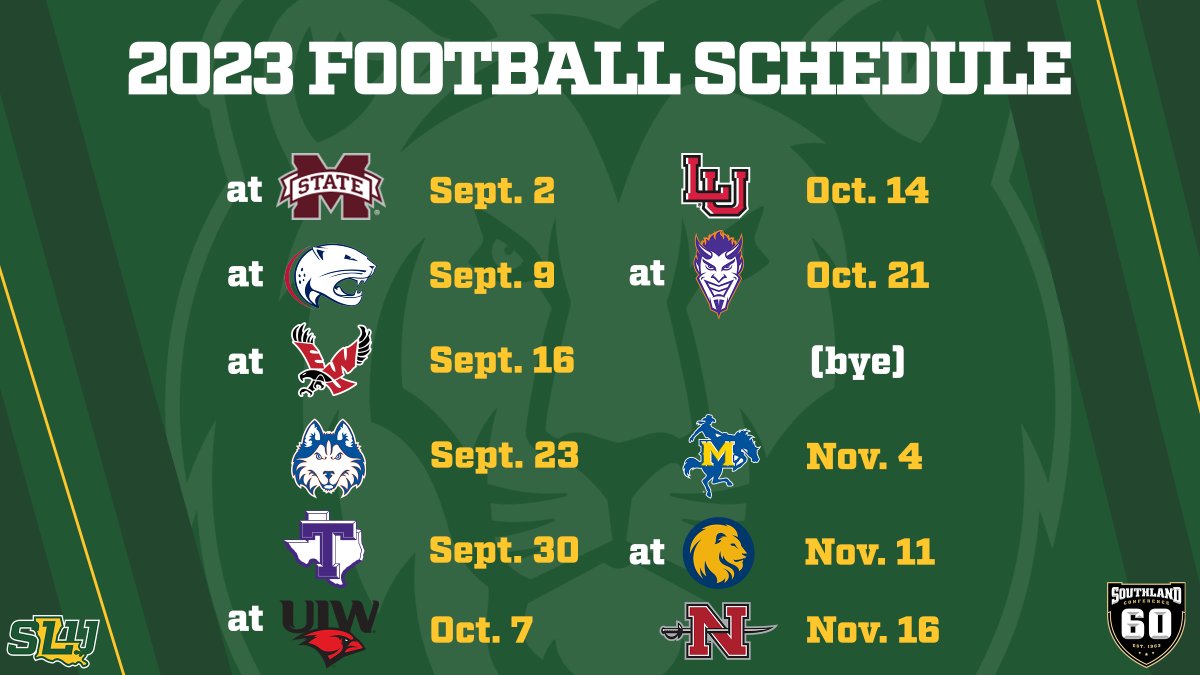 2023 <a href="/LionUpFootball/">Southeastern Football</a> schedule 👀

#LionUp | #BeBold