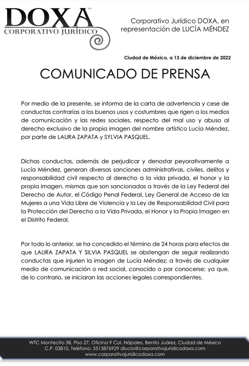 Lucía Méndez (@luciamendezof) on Twitter photo 