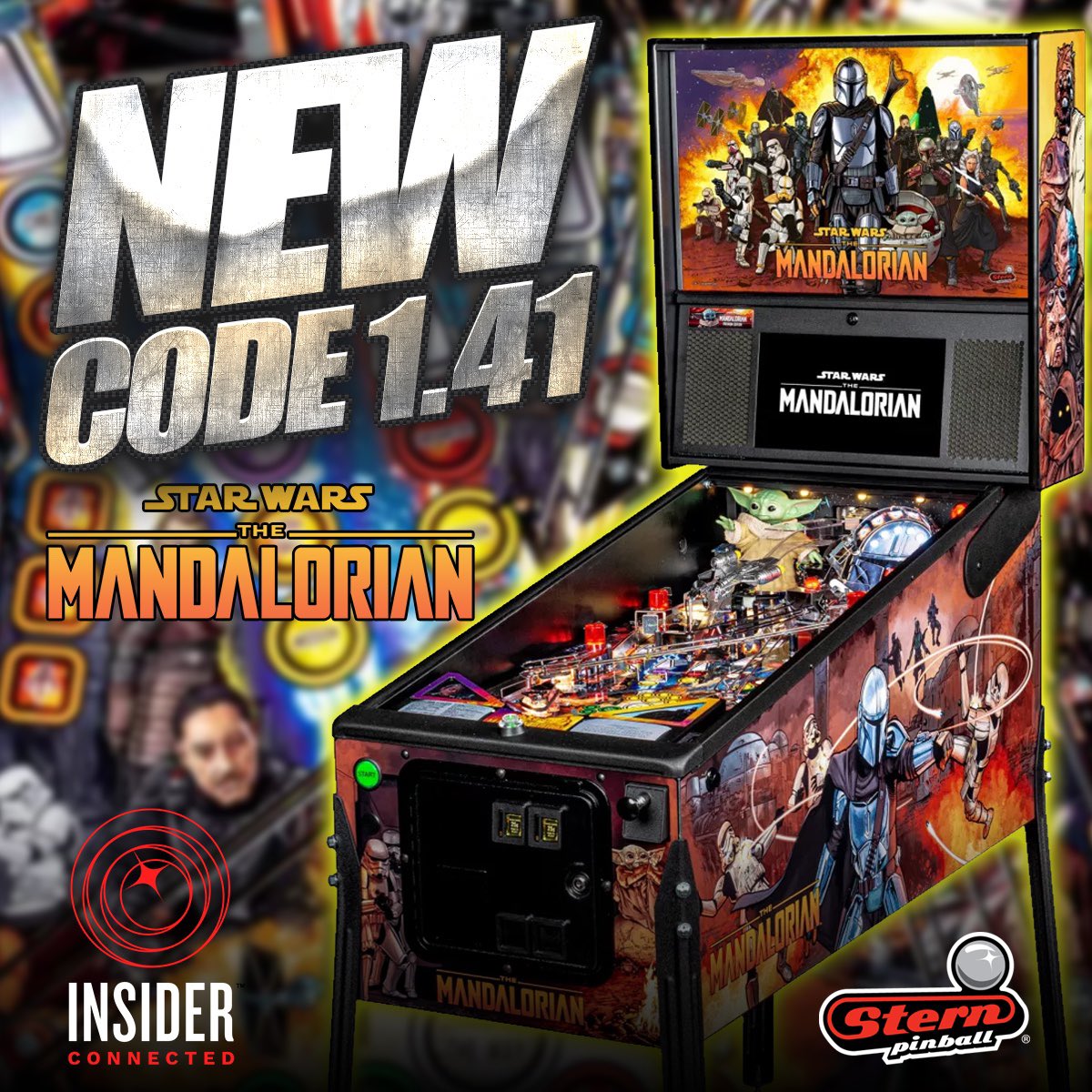 SternStatus's tweet image. NEW CODE! Stern Pinball has posted new The Mandalorian code v1.41.0 for the Pro, Premium, and Limited Edition models. This code contains bug fixes.
Automatically download and update game code installation through the award-winning Insider Connected platform!

Enjoy!