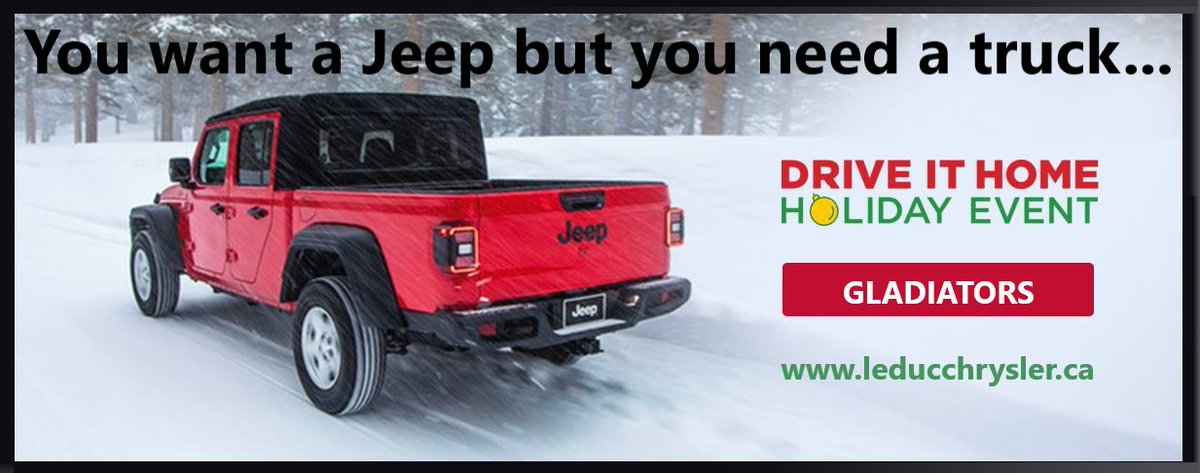 You need a truck BUT you want the versatility and fun of a Jeep... you want a Gladiator!!!

Leduc Chrysler Dodge Jeep Ram
6102 46a St, Leduc, AB
1 866-817-0317
leducchrysler.ca/all-inventory/…

#Jeep #truck #TruckShopping #trucksale #jeepfamily #jeeplove #JeepGladiator #driveithome