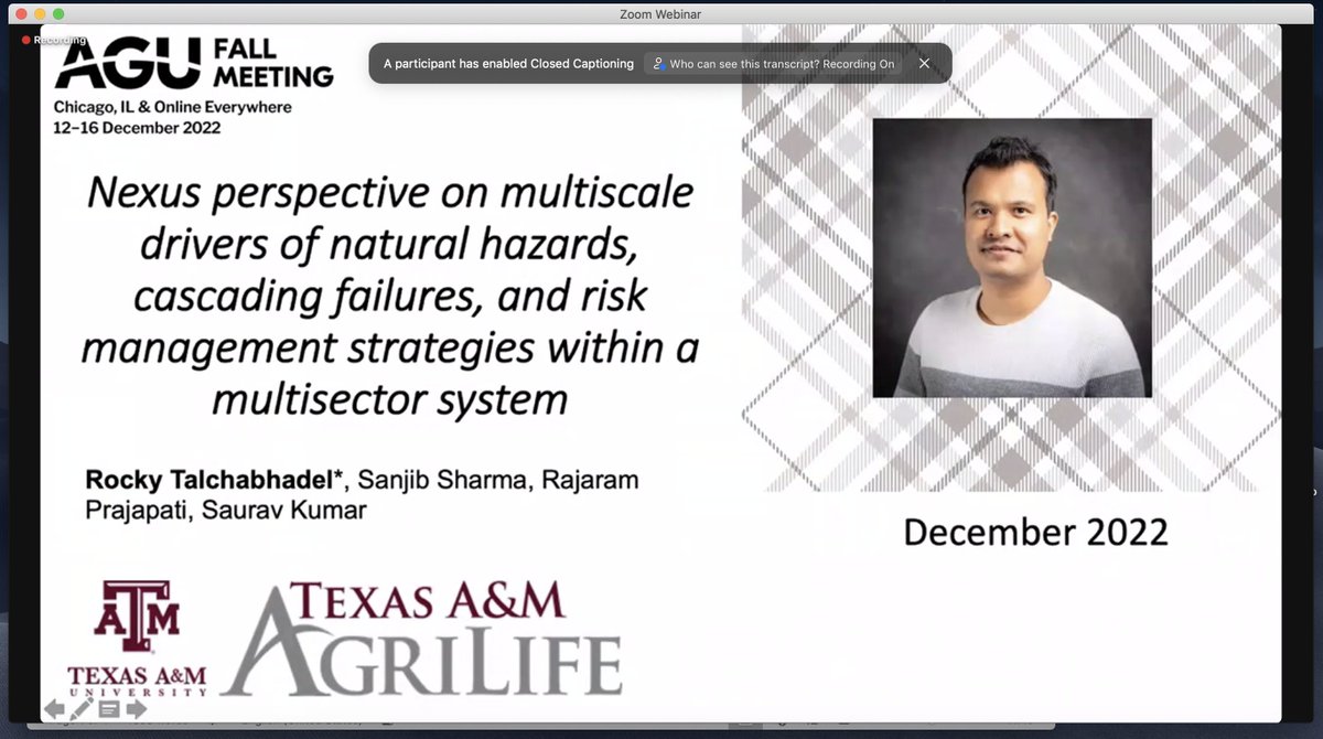 chelsearocky's tweet photo. #AGU22 Compounding Hazards and Cascading Impacts: Spurring Multidisciplinary Exchanges on Critical Risks #multihazard #cascadinghazard #multisectoral #RiskManagement #ep_tamu @Sanjibsharma16 @rslab5 @AgriLifeElPaso @AgriLife  @AmirAghaKouchak https://t.co/jTkuWTm3ZI