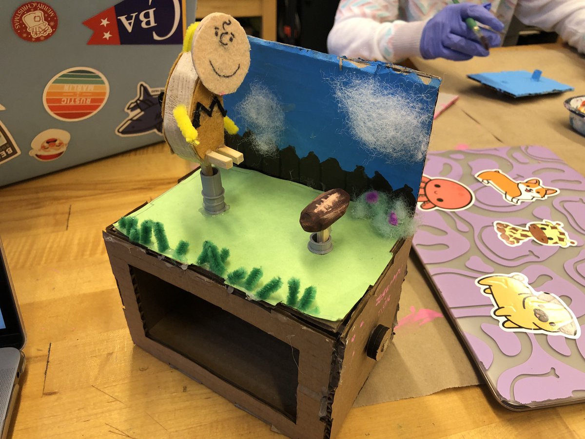 joshburker's tweet photo. Three great #automatons constructed by Class VI students @MarymountNY. #makered #STEAM https://t.co/MMo8TlRK6a