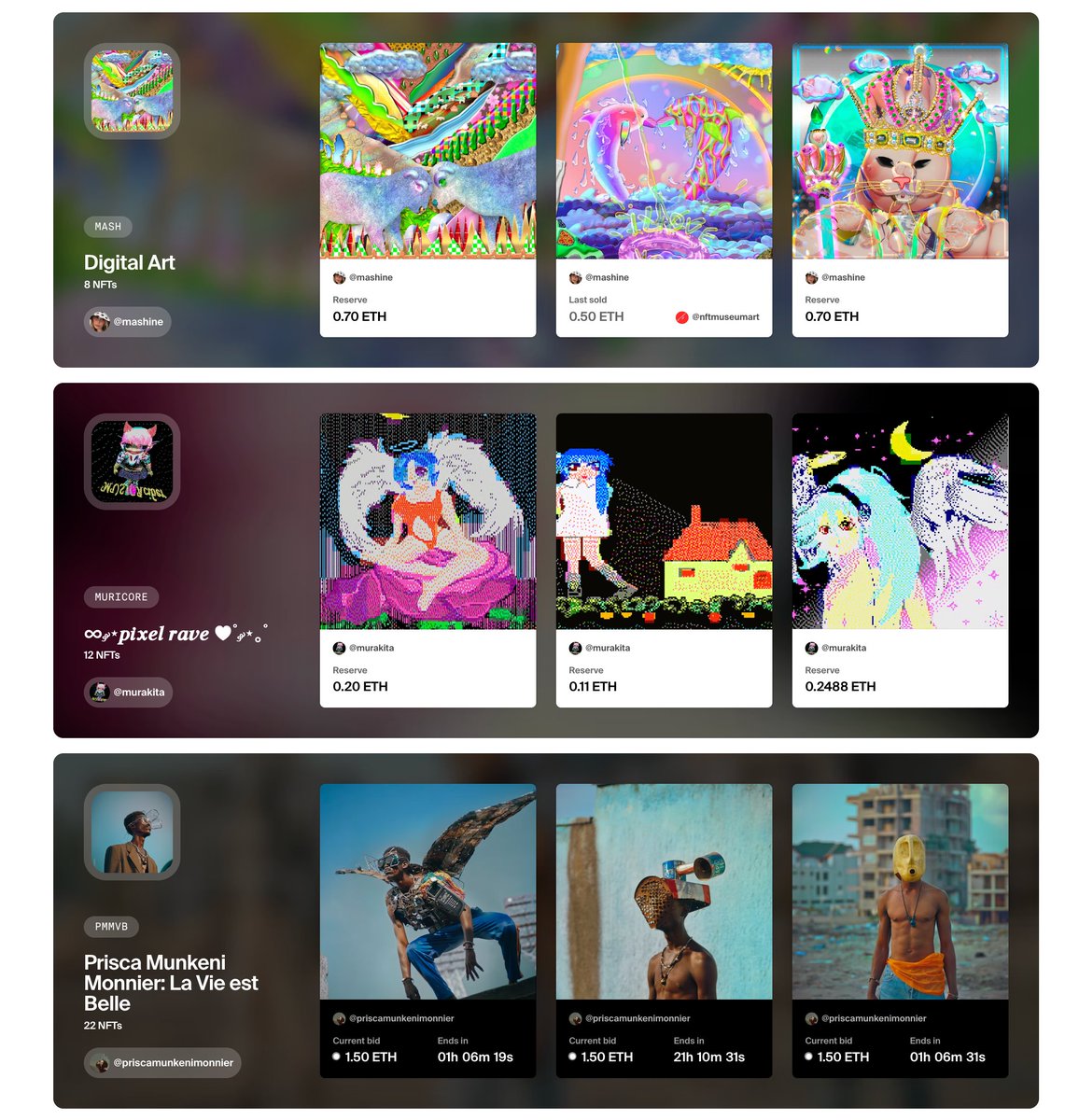 ❣️❣️ Nft friends, so happy to share ∞ ༘⋆𝒑𝒊𝒙𝒆𝒍 𝒓𝒂𝒗𝒆 ♥˚ ༘⋆｡˚ is on front page, tysm <a href="/foundation/">Foundation 🌐</a> ｡⋆｡˚｡⋆.｡⋆｡˚｡⋆
After months I'm finally sharing my new drop very soon, stay tunee...👀❣️