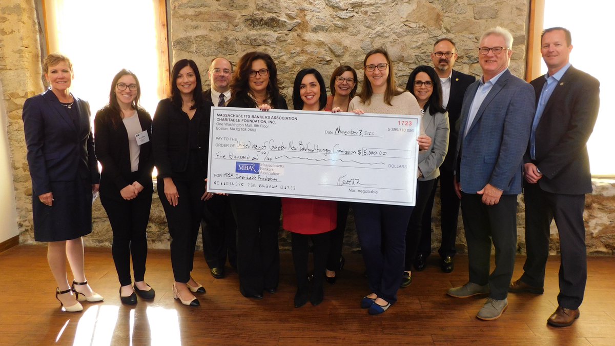 United Way of Greater New Bedford Hunger Commission (Group V) was one of this year's grant recipients for the Charitable Foundation's annual community grant. Their core mission is to alleviate hunger and provide food security.