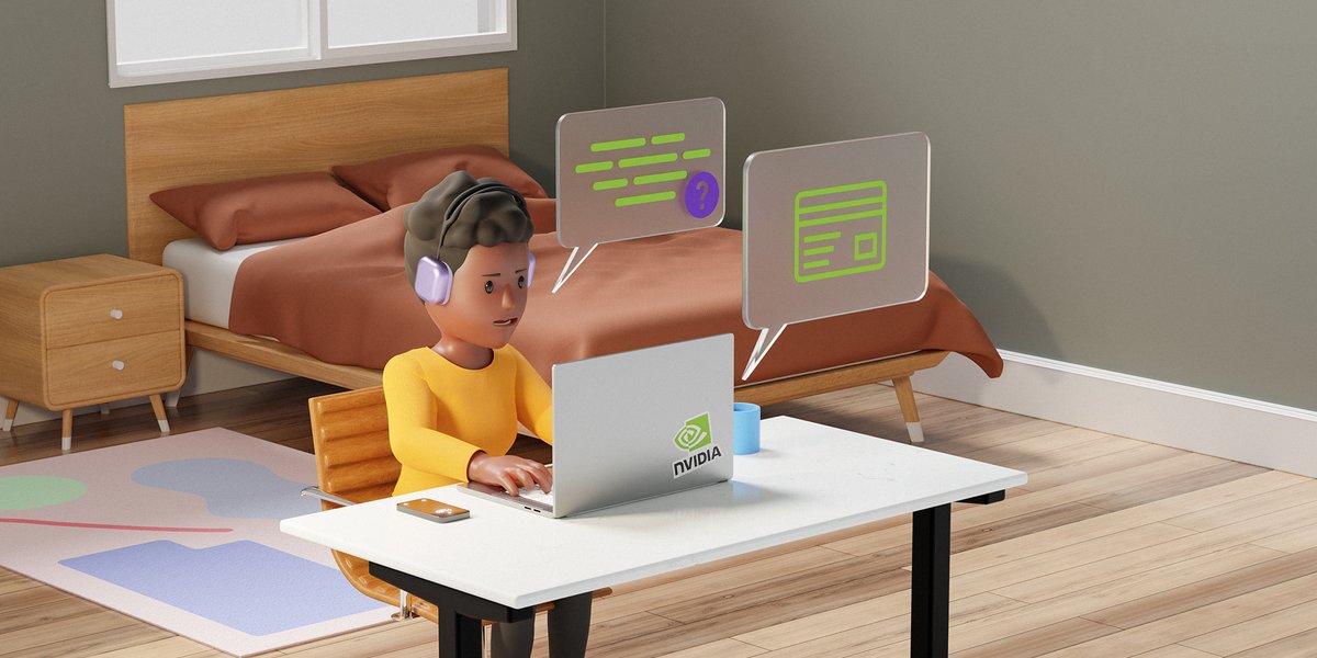NVIDIAAIDev's tweet photo. Are your contact centers struggling to keep up with customer demands?
Read this blog to learn how to accelerate building #intelligentvirtualassistants with NVIDIA's intelligent virtual assistant workflow powered by #NVIDIARiva. #speechrecognition https://t.co/Q6DAwzkWfV https://t.co/uydze60pWB