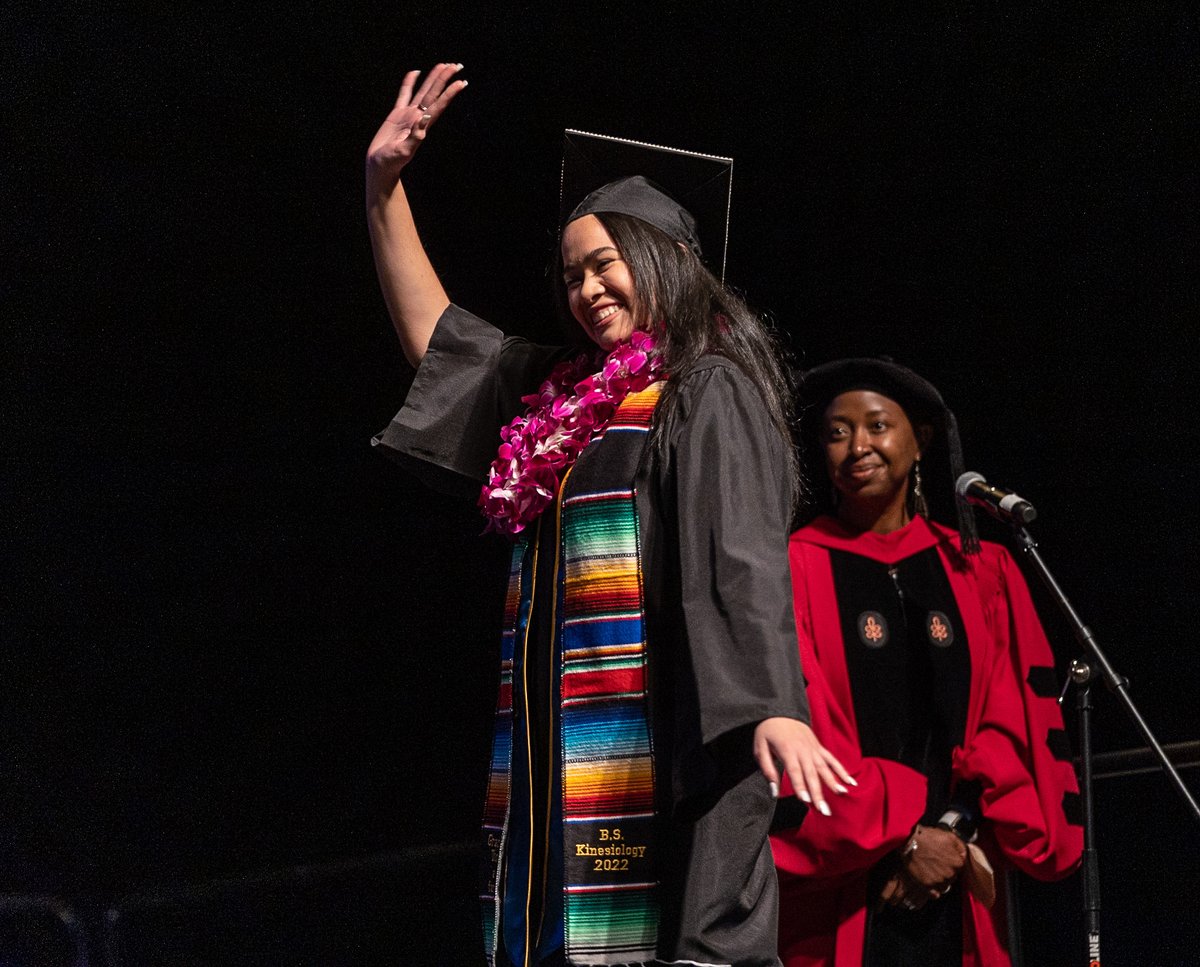 SJSU's tweet photo. Shout out to all of today's @SJSUCHHS and @SJSUScience 2022 Fall graduates! 💙💛

Graduation... check! ☑️

You can go back and view Thursday morning's ceremony here: https://t.co/WkAXqzR5d3 #sjsubucketlist #SJSU22 #SJSU @calstate https://t.co/03oeEyYGhS