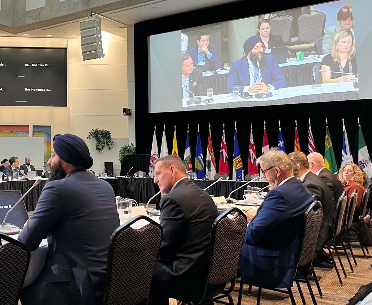 PreparedON's tweet photo. Today, Minister @PrabSarkaria is attending @Safety_Canada’s Federal-Provincial-Territorial meeting for Ministers responsible for #EmergencyManagement to engage in conversations on advancing our shared emergency management priorities! https://t.co/9taWZ9tWWi