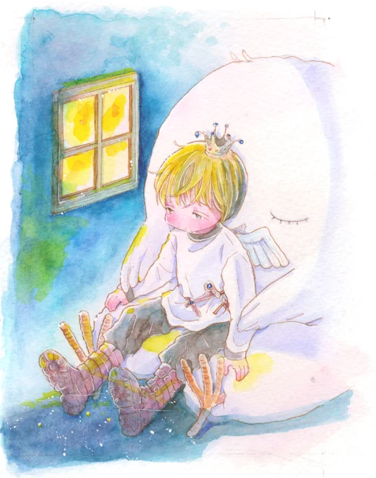 おはようございます。#光と闇展 2日目ありがとうございました。寒いですがお天気はよいですね本日もどうぞよろしくお願いします「玉座」もふもふとりさんの。。。。光と闇を一枚に何か感じていただけたらうれしいです。 