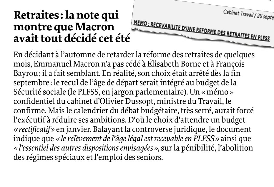 Misalu1's tweet photo. 🤔#LePoint Macron prévoit de joindre la loi sur les retraites au #PLFFS
Un énième 49.3 pour faire passer la réforme des #retraites et des "petits détails" discrètement comme...Siphonner les AGIRC-ARRCO ?
Quand tu as décidé d' #emmerder les Français et surtout de les appauvrir https://t.co/Z6tgbeYnSF