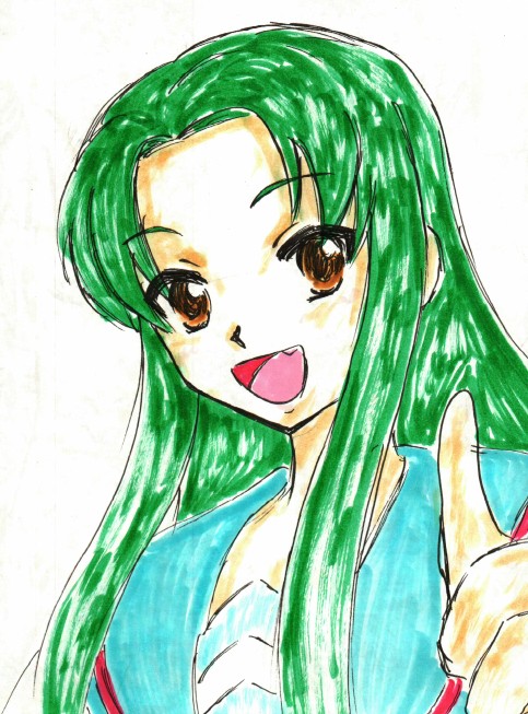 鶴屋さん 「寝起きラクガキ、鶴屋さん。 」|沖庵のイラスト