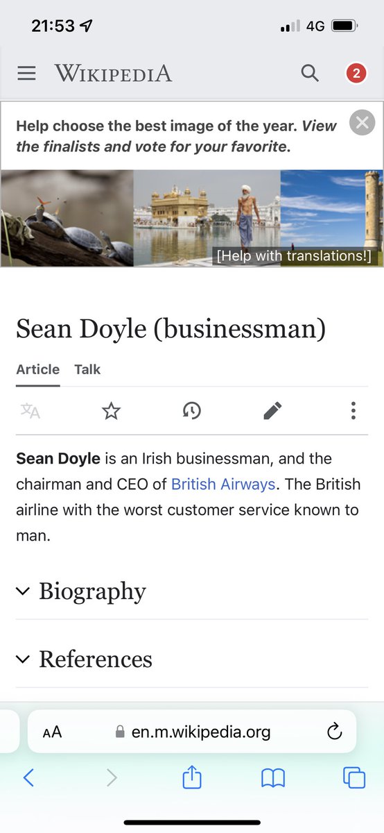 <a href="/British_Airways/">British Airways</a> even wiki knows how rubbish you are! 😂