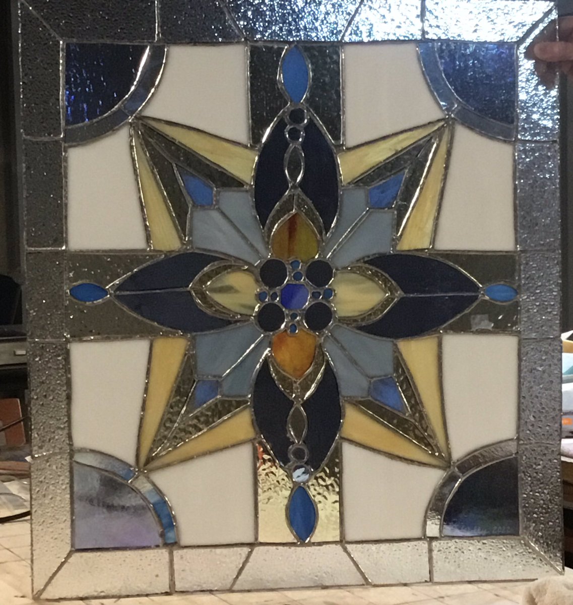 CjWalke19139700's tweet photo. I finished my stained glass window. I’m going to install it on Sunday! Yeah! I can’t wait to see it in the door. https://t.co/IrD3RxKxoI