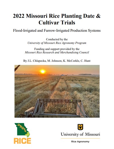 jchlapecka's tweet photo. This year's data is starting to filter onto our webpage. Find the 2022 Missouri Rice Planting Date &amp; Cultivar Trial results here: 

https://t.co/EC24XbOapM https://t.co/kw0W05Rbc6