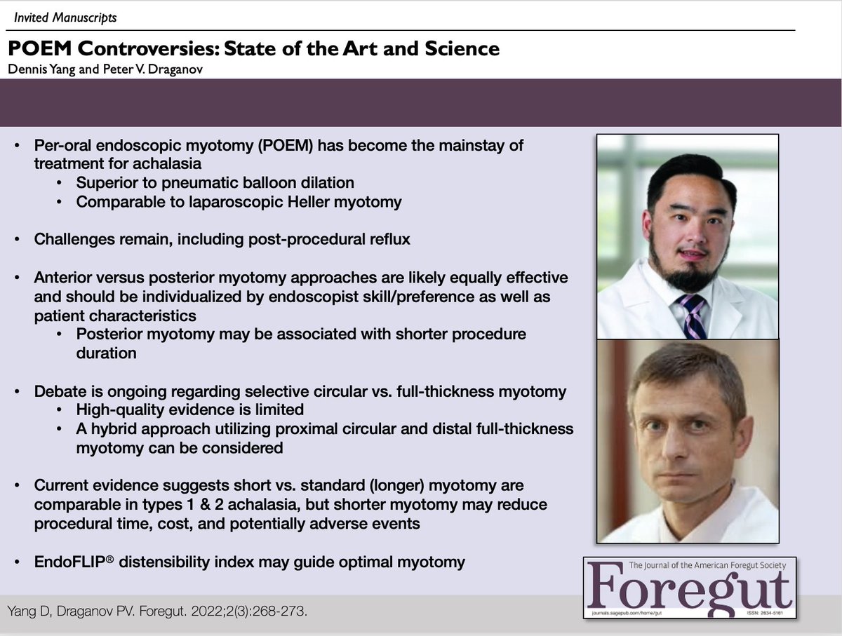foregut_journal's tweet photo. 👉Drs. @DennisYangMD &amp; Draganov review the current evidence🔬 for #POEM technique in #achalasia

📕Read here: https://t.co/qi8efRqSg4

#Foregut #GITwitter #EsophagealTwitter #MedTwitter #SurgTwitter @AdventHealth @AdventHealthCFL @AdventHealthNC @UFAdvancedEndo @JJFordeMD https://t.co/XWp9NKdvFz