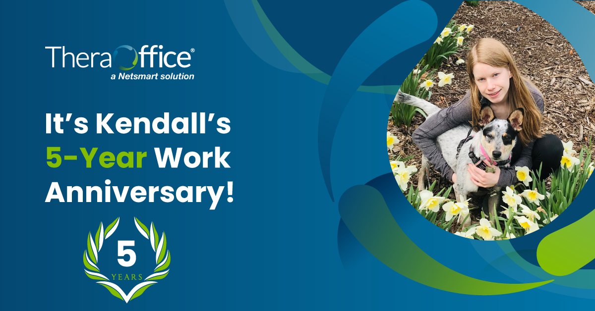 🎆Work Anniversary🎆

Kendall W. is celebrating 5️⃣ years at TheraOffice! After learning TheraOffice inside &amp; out in account management, she discovered a passion for professional services &amp; data analytics. Today, she's a top technical consultant &amp; positively impacts clients daily.