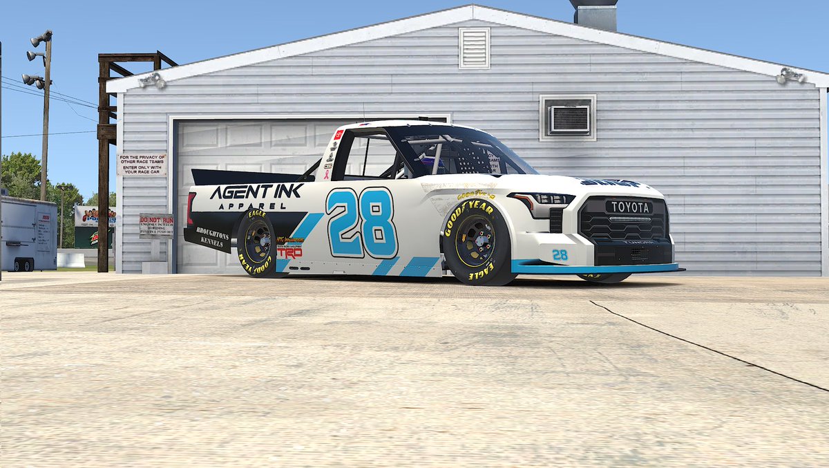 RacingMckinney's tweet photo. Simple. Clean.

Excited to get this @OvertonSpeedCo/@AgentInk #28 Toyota Tundra on track and get back in VL! End of 2022 season stings but a lot to build on and look forward to in 2023! 

Still space on truck as well!👀🤔

#simracing #iRacing #Redemption https://t.co/l0aEDCpXZ6