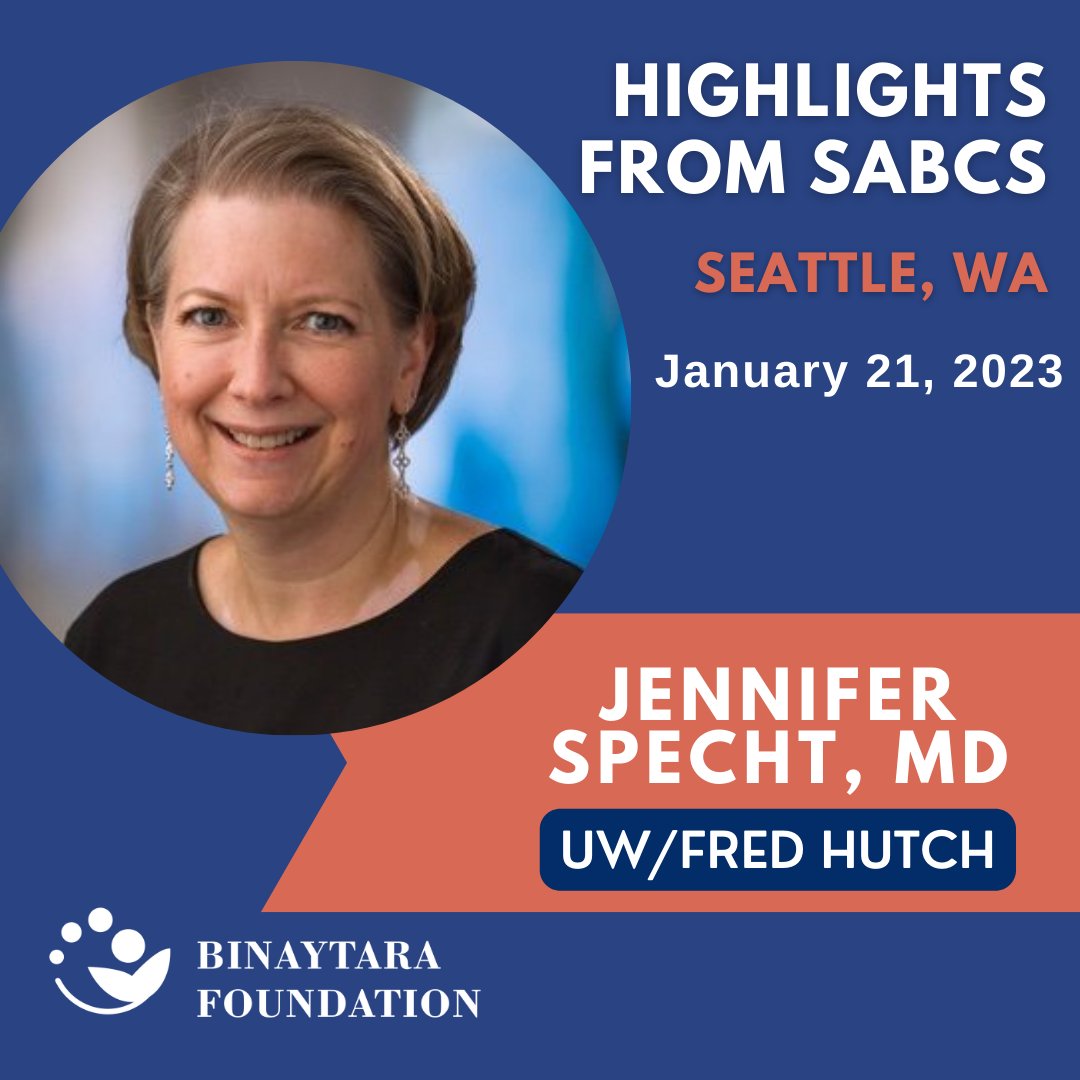 binaytara's tweet image. Introducing @drjenspecht, a speaker at our Highlights from SABCS in January! Dr. Specht is an oncologist at @UWMedicine and @fredhutch and we look forward to learning from her.
REGISTER: education.binayfoundation.org/highlights-sab…
#BTFSABCS #JanuaryEvent #2023Events #CME