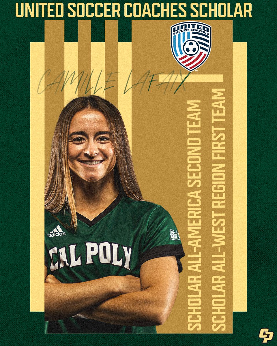 CPWomensSoccer's tweet photo. 🚨We've got MORE accolades to announce!!

Seniors Kylie Rojas and Camille Lafaix both earned @UnitedCoaches All-West Region praise, while Lafaix was also named a Scholar All-American today, becoming just the fourth in program history! #RideHigh

📰: https://t.co/C8RZLqTTeb https://t.co/R1WrQEg6mg