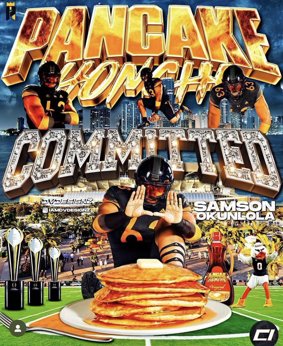 Oh my guy , pancake 🥞 #CanesFootball