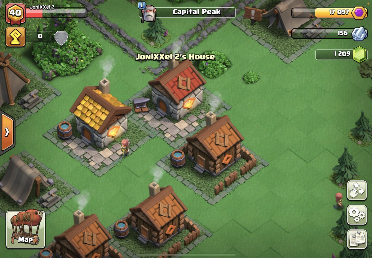 JoniXXel's tweet photo. This is one of the best new features in coc. You can design you own house in the capital peak. I love this. 😍😁 https://t.co/y9W9fDSFuH