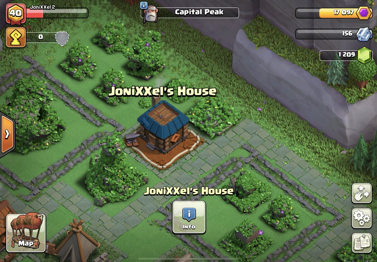 JoniXXel's tweet photo. This is one of the best new features in coc. You can design you own house in the capital peak. I love this. 😍😁 https://t.co/y9W9fDSFuH