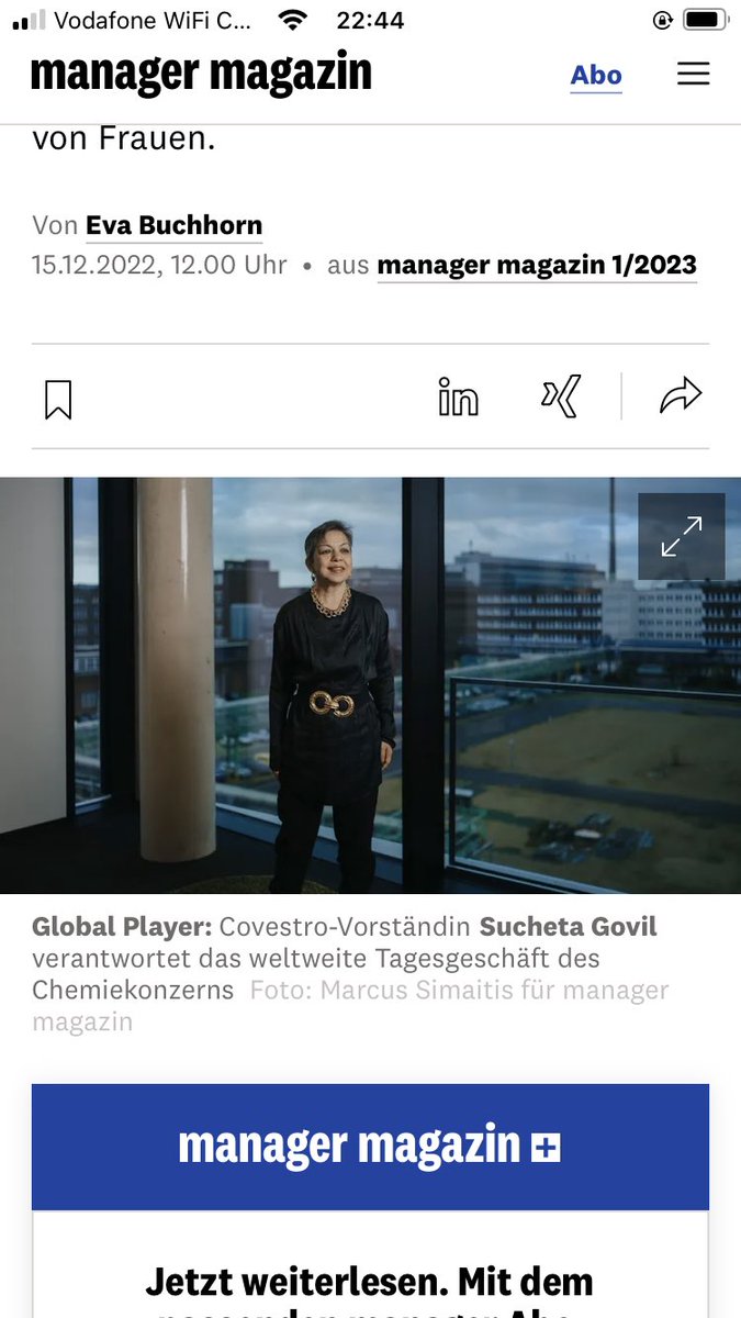 Feeling pretty proud and happy to be featured in Manager Magazine in the list of 100 most influential women in Germany lnkd.in/e7mmGcif. Thanks @EvaBuchhorn for the interview.