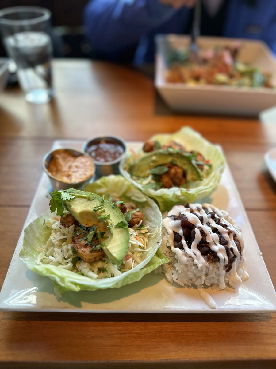 kingchiru15's tweet image. Shrimp tacos in lettuce cups at @Hulasmoderntiki, Highstreet, Scottsdale! #ShrimpTacos #LettuceCups #Lunch.