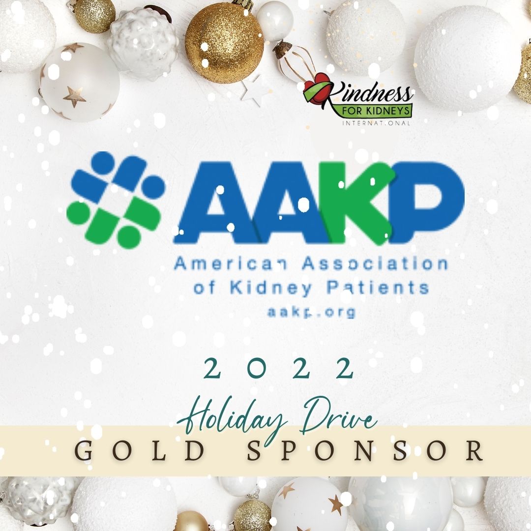 KKidneys's tweet photo. We are excited to share our first GOLD sponsor for the 2022 Holiday Drive! A huge THANK YOU to @KidneyPatients for your partnership and support. We appreciate all you do to advocate, educate, and engage kidney warriors around the world.
#aakp #sponsor #goldsponsor #holidaydrive https://t.co/Wurfv5MPtI