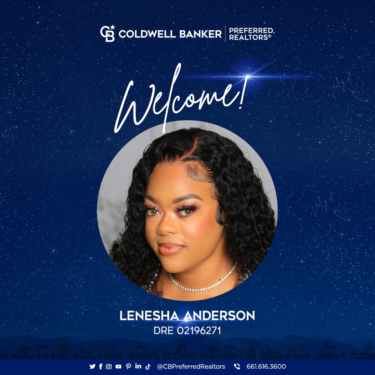 Welcome to Coldwell Banker Preferred, Realtors, Lenesha Anderson! 👏✨

#cbpreferredrealtors #coldwellbanker #bakersfieldrealtor