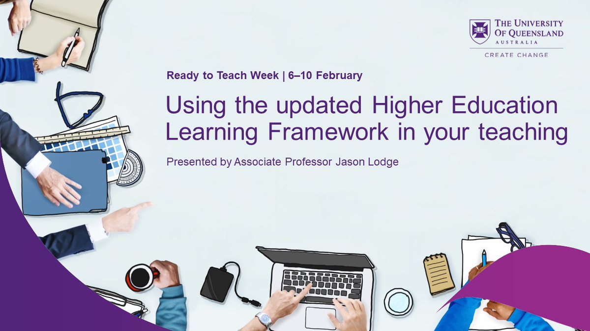 uqITaLI's tweet photo. As we emerge from the pandemic, the Higher Education Learning Framework (HELF) 2.0 is about to be published. Join @jasonmlodge and colleagues at #R2TeachWeek as they unpack the updated HELF and consider 'where to now'. Register at https://t.co/T5Be8n0xQB https://t.co/RzpRrAZeEp