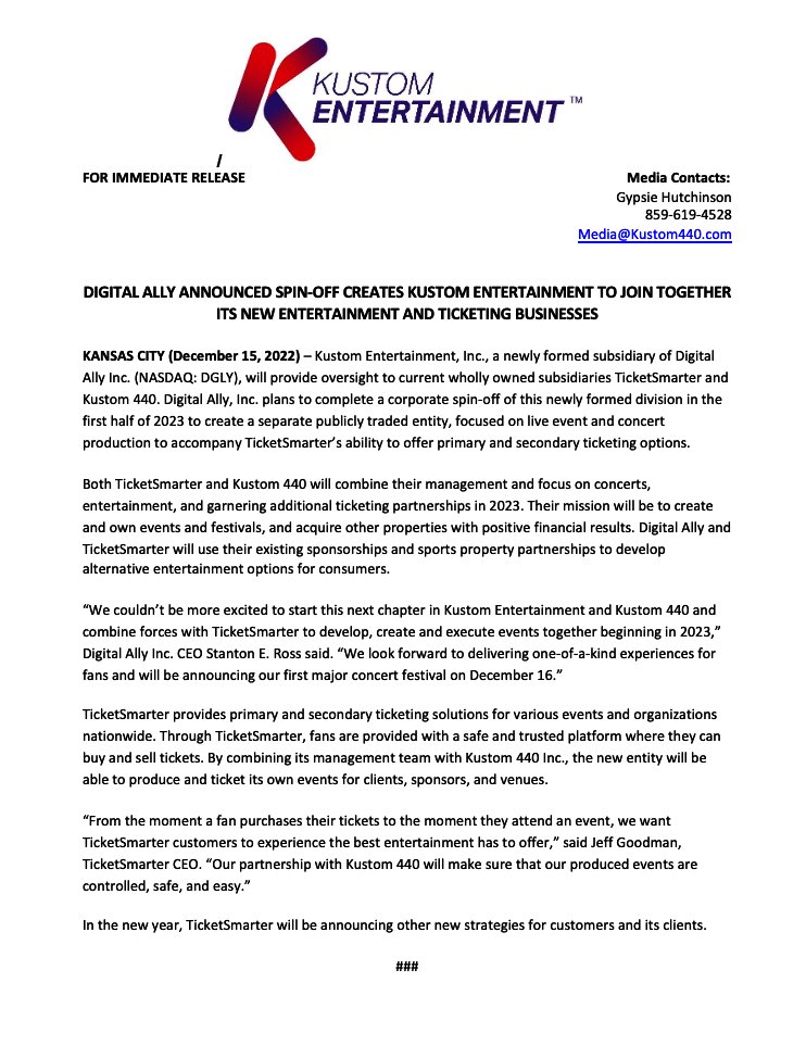 Kustom_ent's tweet photo. IMMEDIATE RELEASE: Kustom Entertainment combines Entertainment and ticketing businesses to create even more opportunities in 2023❕🎟️🎵

Stay tuned more updates to come… https://t.co/yXpyfnHFWD