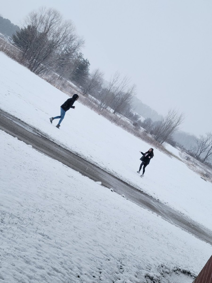 CrazyMrsP's tweet photo. ❄️ When we take a break from Scholastic Bowl practice, some of us like to play in the snow ❄️  #NorthBooneHighSchool #ScholasticBowl https://t.co/BdNlbi6wtd