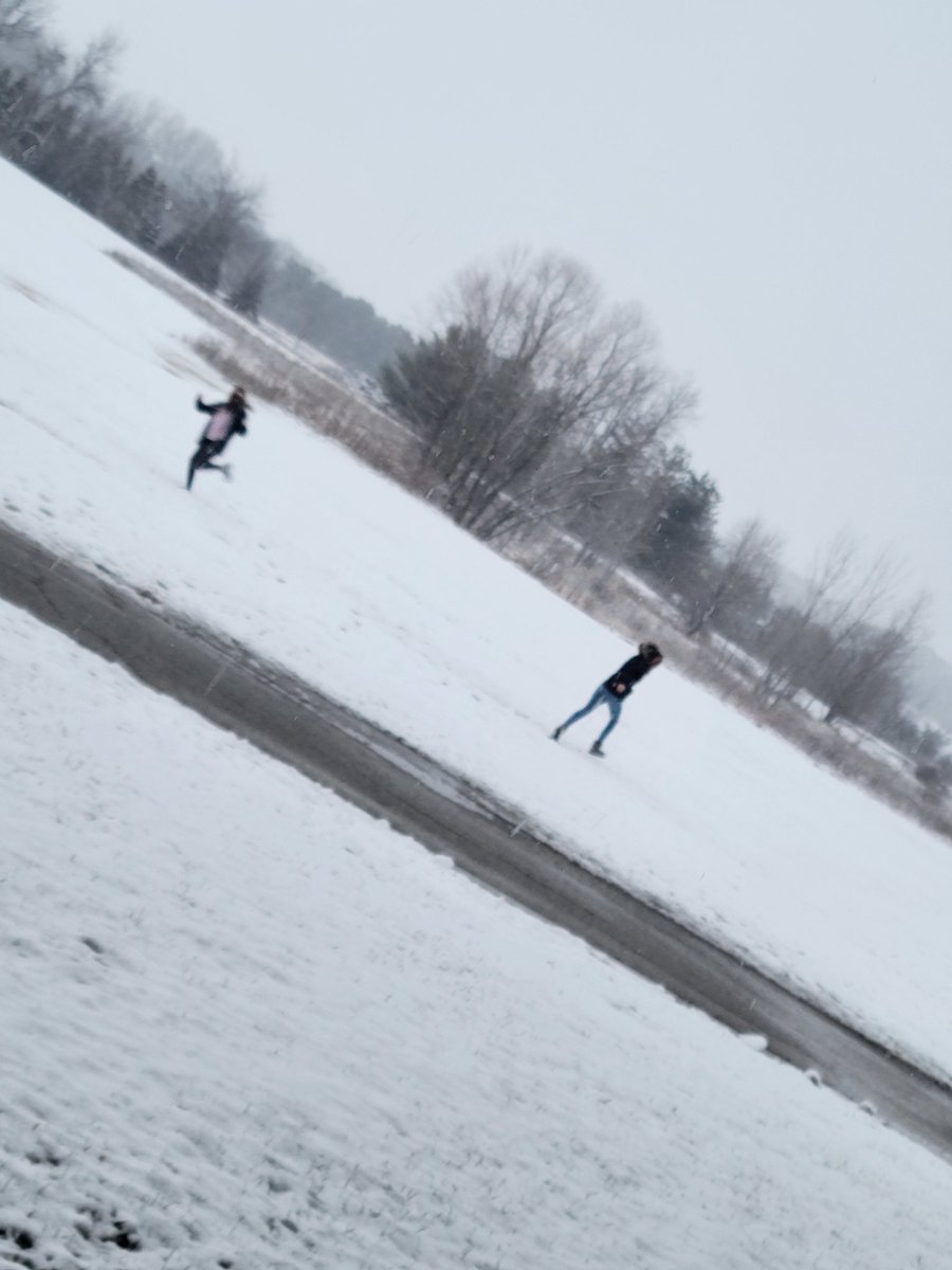 CrazyMrsP's tweet photo. ❄️ When we take a break from Scholastic Bowl practice, some of us like to play in the snow ❄️  #NorthBooneHighSchool #ScholasticBowl https://t.co/BdNlbi6wtd