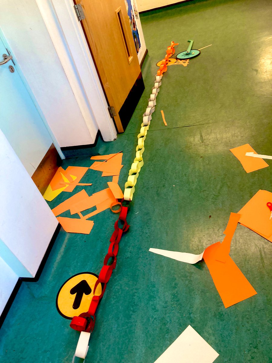 GisbeyMrs's tweet photo. So, weβre trying to get into βThe Guinness Book of Recordsβπ #longestpaperchain ππΌπ @MissSJGorman β¦ teamwork! π https://t.co/hz1sGYNHQe