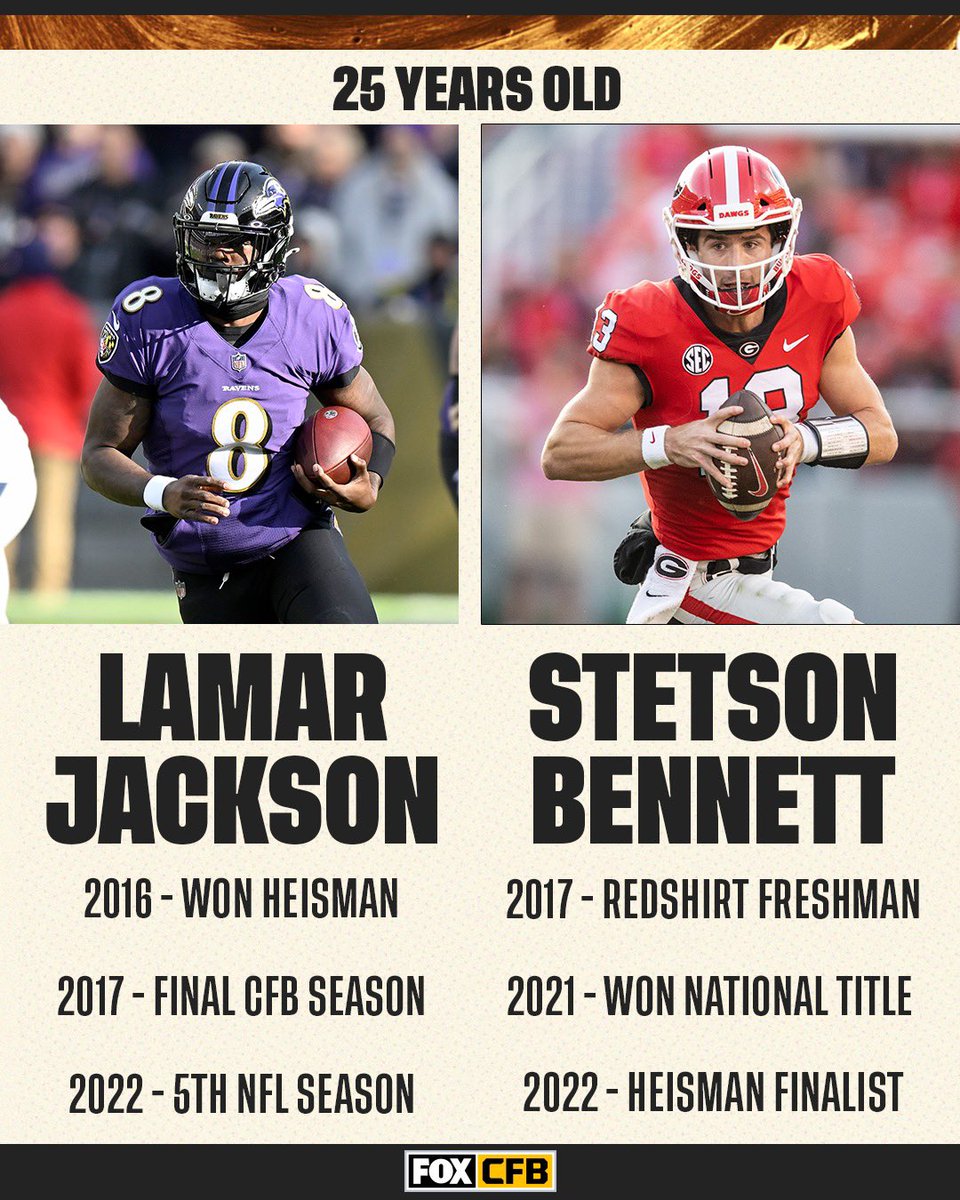 CFBONFOX's tweet photo. Same age. Different paths. Incredible accomplishments. 👏 https://t.co/Go0bBdPHoC