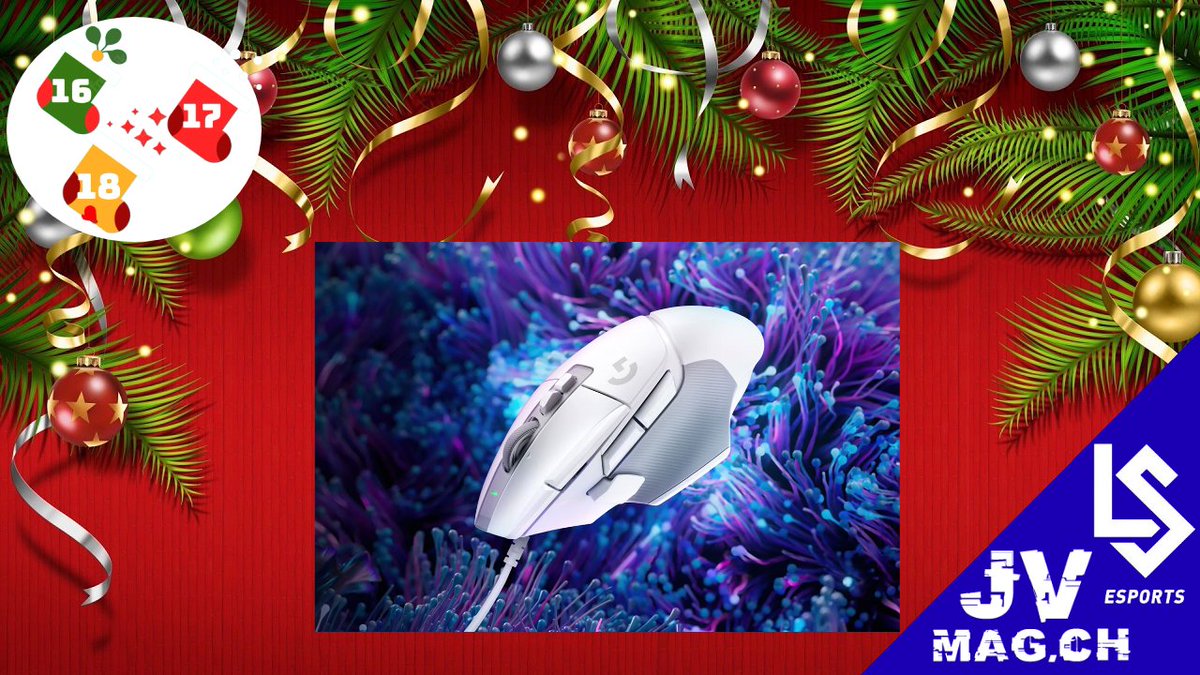 Pour cette nouvelle case du weekend, on vous propose de repartir avec une Logitech G502X filaire 🔥 participation : 

- Like <a href="/JVMag_ch/">JVMag🇨🇭</a> &amp; <a href="/lausanneesports/">eLS | Lausanne-Sport Esports</a> 💙
- RT 🔂
- Commente 👁‍🗨
- TAS : 18.12.22 à 22h ⏱️
#Giveaways #CalendrierdelAvent