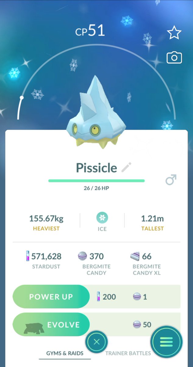 Very happy with this pull today. Also input yellow snow joke here... #PokemonGOApp #ShinyPokemon