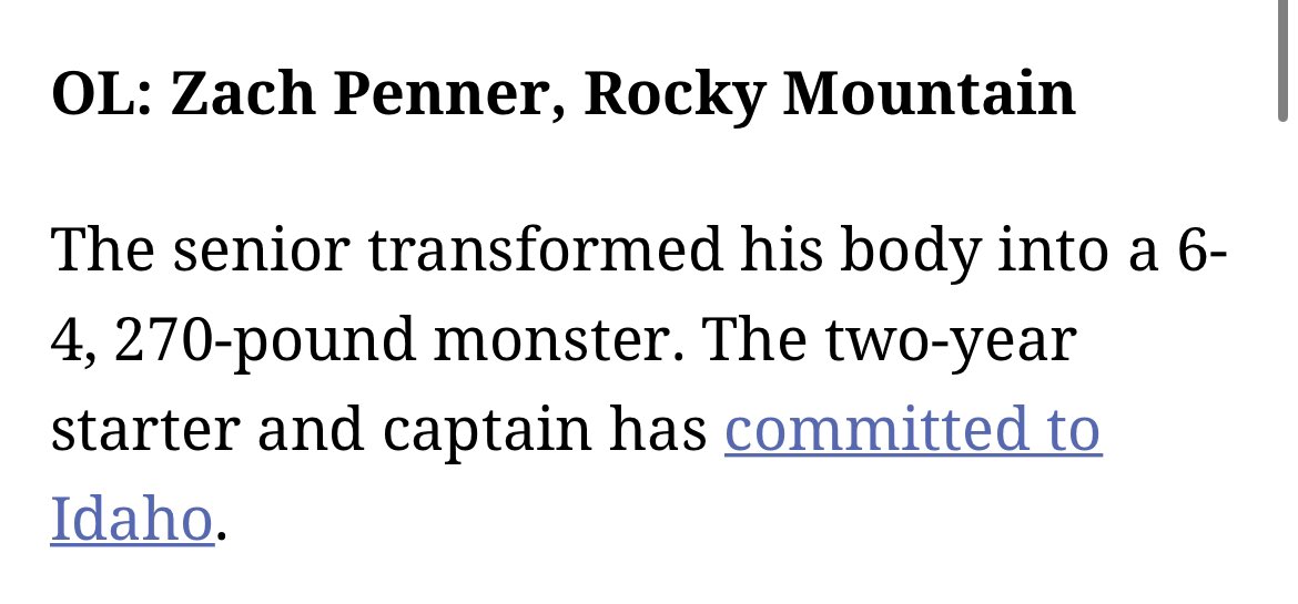 Made dreams a reality! First Team All-State!! <a href="/gorockyfootball/">Rocky Football</a> <a href="/Coach_Eck/">Jason Eck</a> @Booof38 <a href="/VandalFootball/">Idaho Football</a> <a href="/taylorjbateman/">Coach T</a>