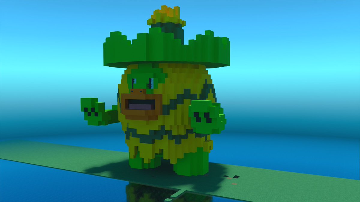 sleinyboy's tweet photo. #minecraftbuilds #minecraftbuild #pokemonart #pokemonfanart #minecraftpokemon #PokemonScarletViolet #hoenn #lotad #lombre #luducolo https://t.co/d1FpYX33eZ