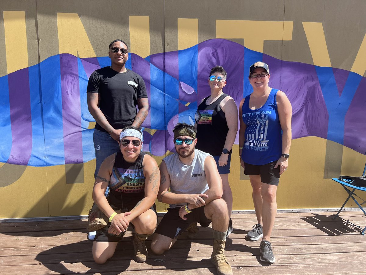 Vets4Equality's tweet photo. Hi Y’all! 

I’m Mac (an ally, bottom right ) and I run the socials for V4E.

Thanks for all the follows! We are a real group of Vets gathering together to protect our community at events, rallies, etc. 

We are small right now but mighty and we don’t quit! #veteransforequality https://t.co/d88zr1KtTL