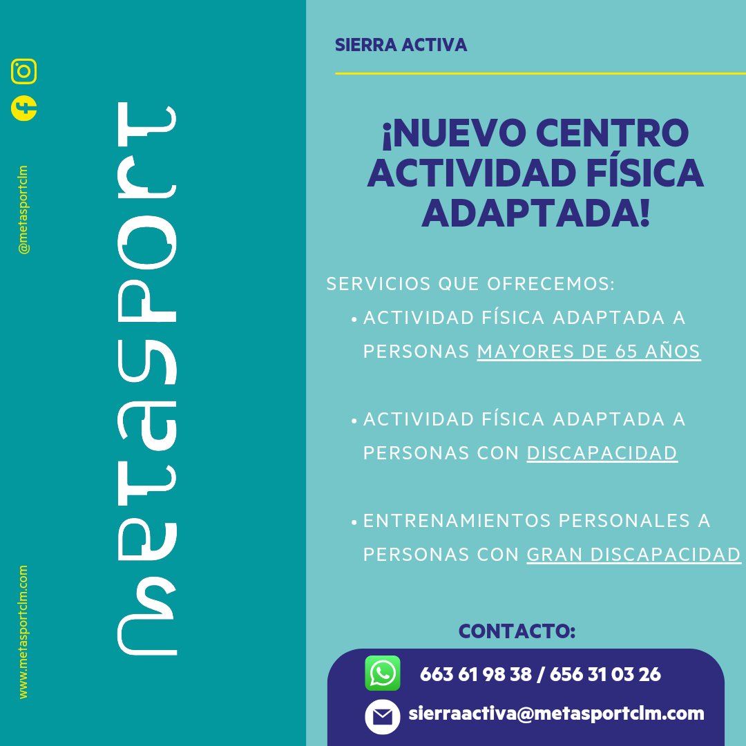 ¡NUEVO CENTRO!
Las personas con discapacidad y mayores de 65 años de las zonas rurales de la #sierradelsegura ya tienen un servicio especializado de AFA
Todo gracias al apoyo del
#ayuntamientoelchedelasierra  <a href="/deportesclm/">Deportes Castilla-La Mancha</a>
<a href="/TurismoYeste/">Turismo Yeste</a> <a href="/DipualbaDeporte/">Dipualba Deporte</a>