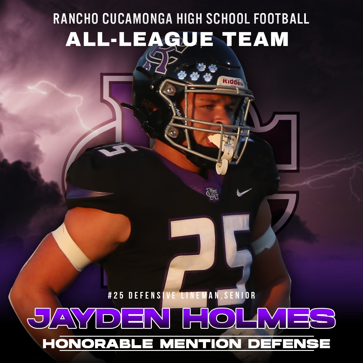 RCHSCougarsFB's tweet photo. RCHS HONORABLE MENTION DEFENSIVE PLAYERS... LB @babyvakk DE @Jayholmes25 DL Nasili Malere https://t.co/SXLdN1nYtY