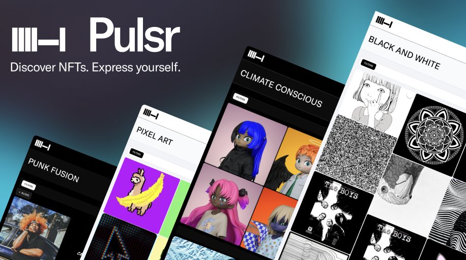 MaxieRyan's tweet photo. The Google of NFT discovery has arrived as Pulsr launches today!
 
Discover NFTs based on personal taste across chains, not what marketplaces want you to see.
 
For access, RT and comment “NFT discovery unlocked”.
 
I’ll DM an OG card for access 😉 https://t.co/KhUs0Bl5bd