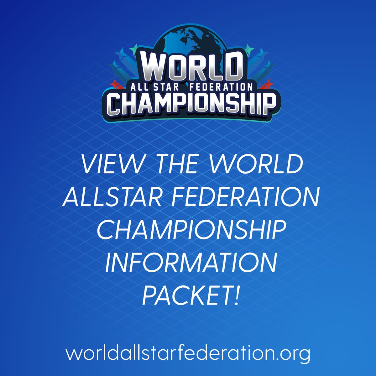 ‼️Exciting News‼️

The World Allstar Federation Championship Information Packet is NOW AVAILABLE!

Go to worldallstarfederation.org/2023-champions… NOW!

#wasfchampionship #wasf #worldallstarfederation