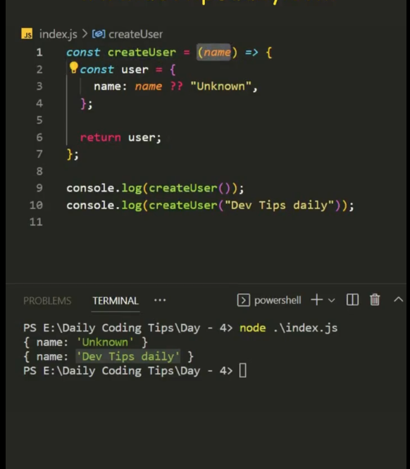 RobertLeeSaund's tweet photo. Robert lee Saunders teacher Australia Daily coding tips - Day 1 | Nullish coalescing operator in JavaScript
#javascript #webdevelopment #100DaysOfCode #dailycodingtips #javascripttips #programmingwithmosh #deved #webdevelopement #webdesign #programming #coding #Python #Java https://t.co/4MG8oPucP4