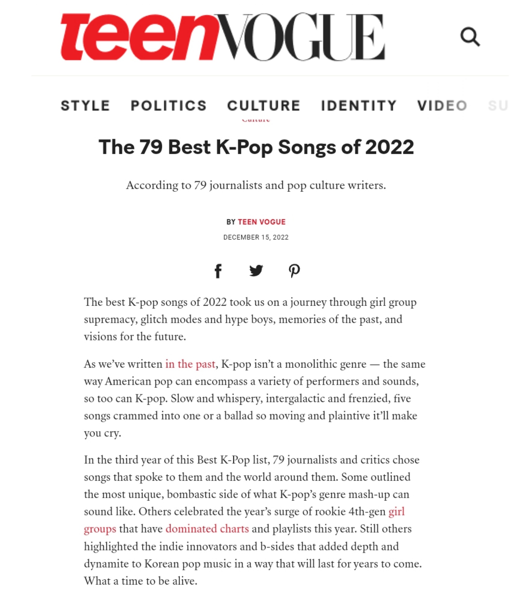 The 79 Best K-Pop Songs of 2022